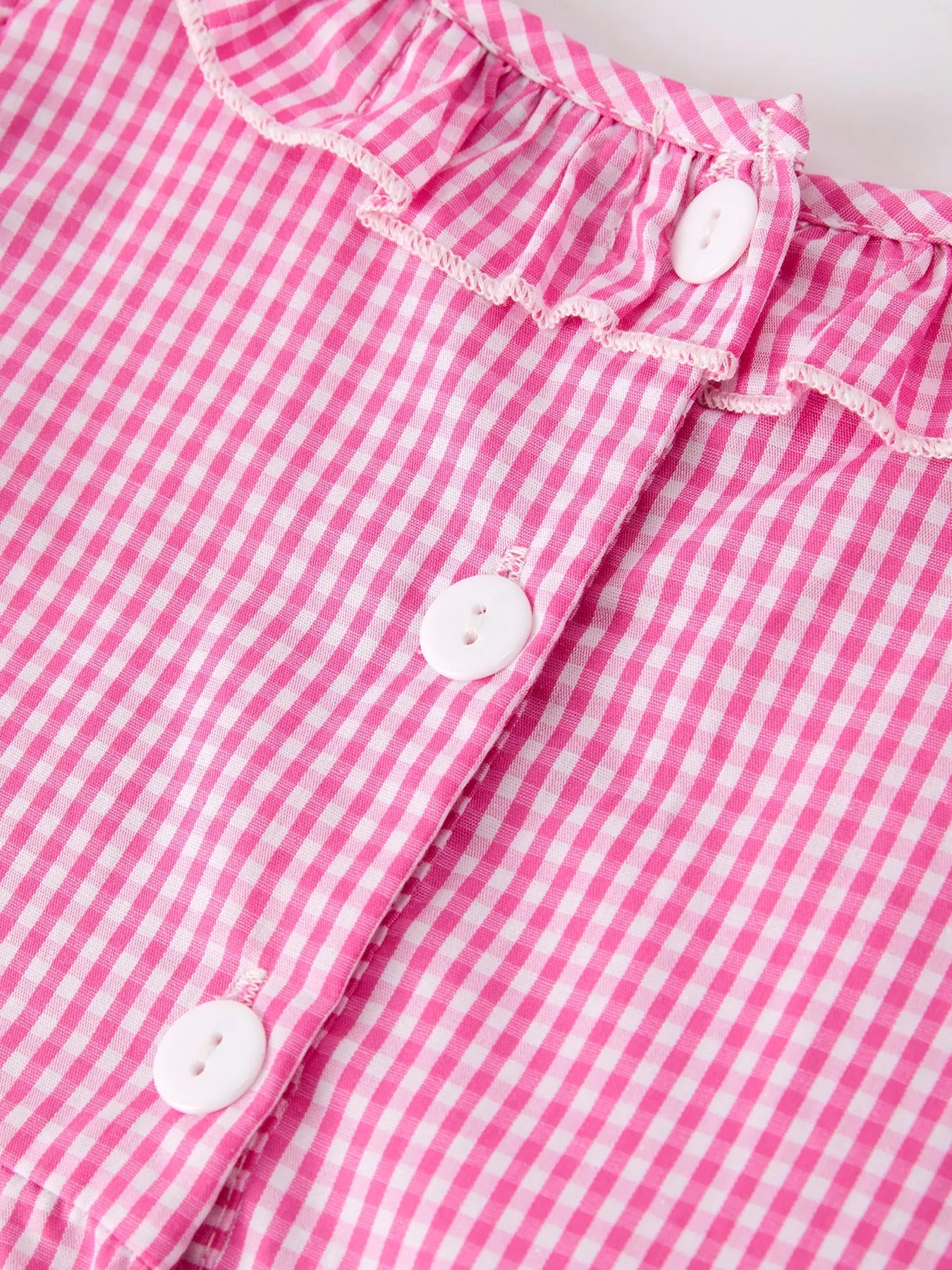 Bow Embroidered Plaid Baby Girl Dress
