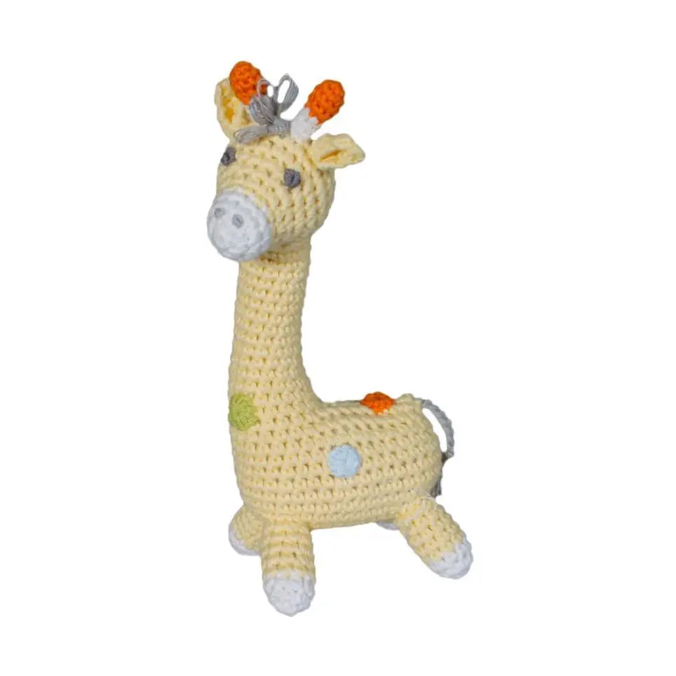 Giraffe Hand-Crochet Rattle
