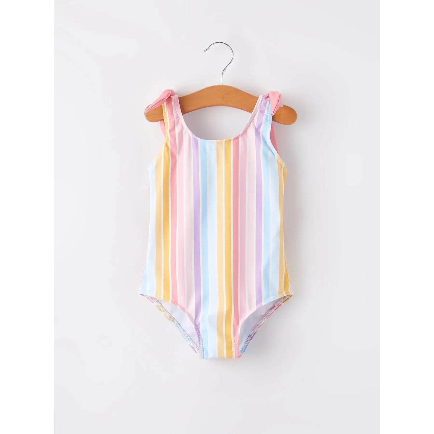 Colorful Striped One-Piece Swimsuit