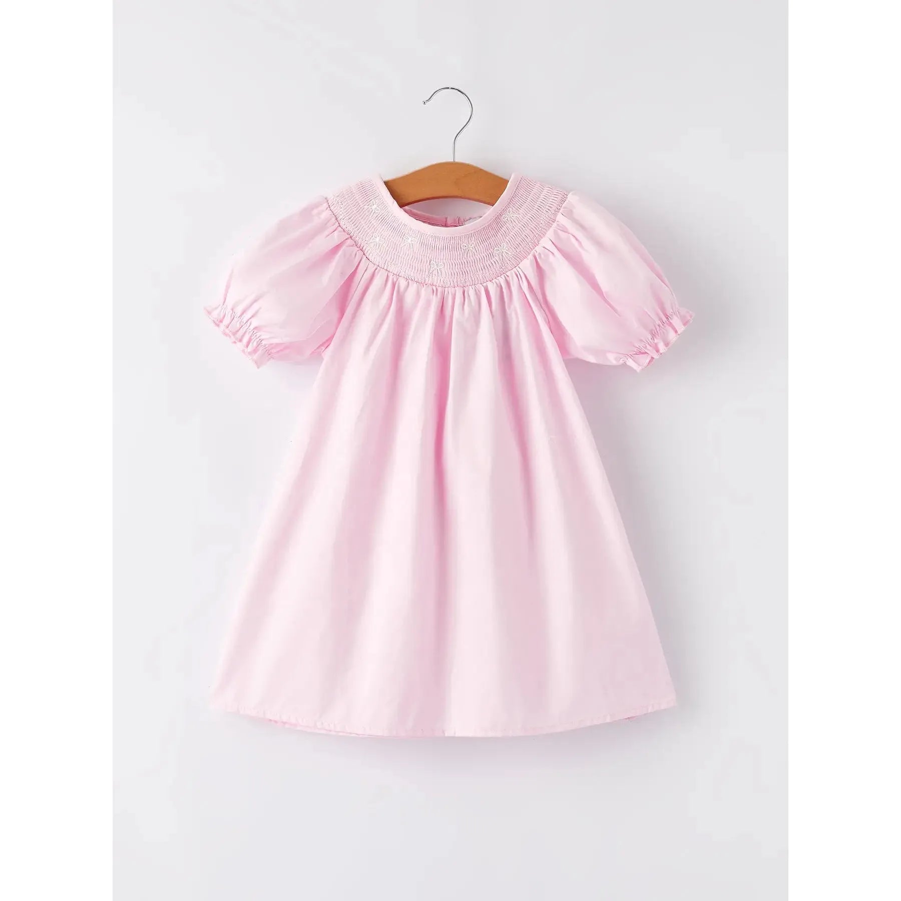 pink dress with silver bows This pale pink dress with a delicate silver bow pattern from @flowersbyzoe is just gorgeous! #universeofcool #teenfashion #tweenfashion #springfashion #fbz