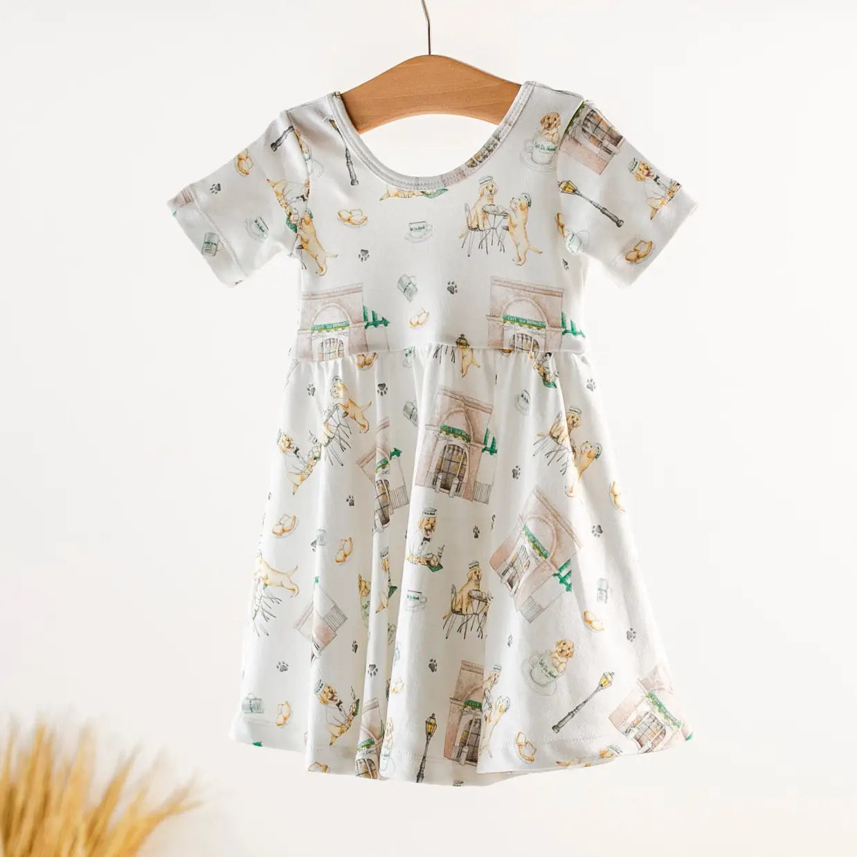 Powdered Sugar and Puppies Organic Cotton Twirl Dress