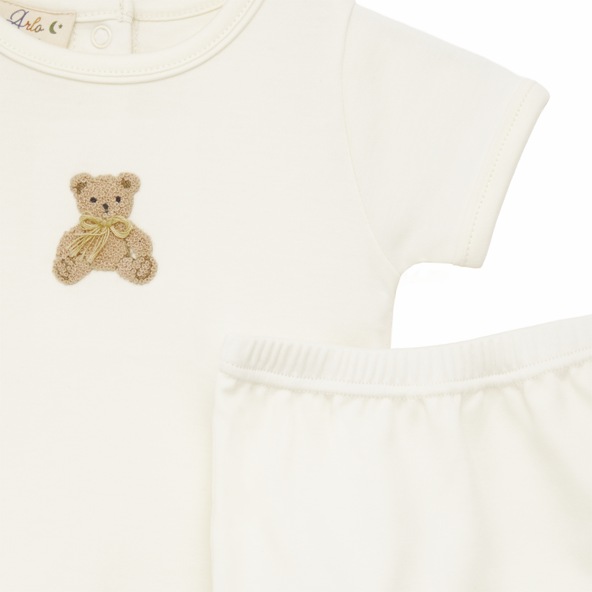 Bear Hugs Diaper Cover Set - Ivory