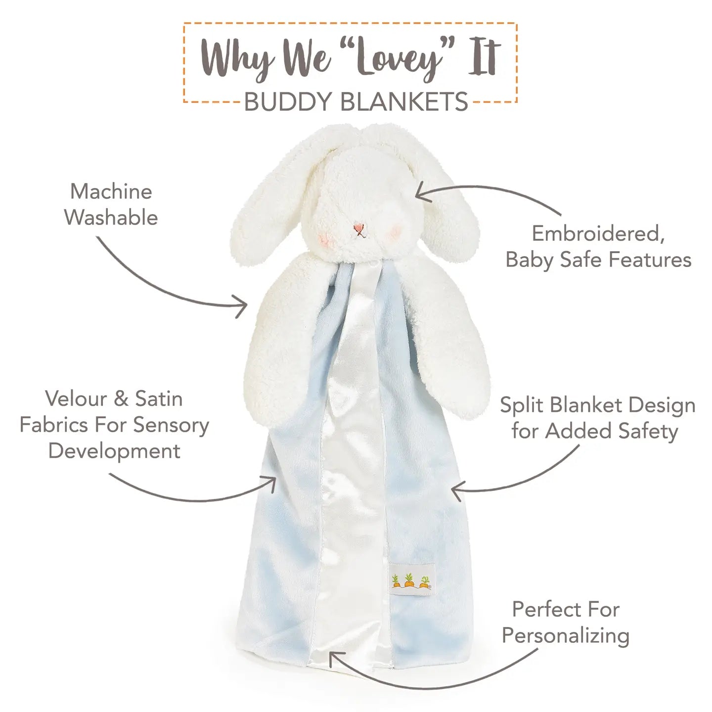Simple Bunny Buddy Blanket