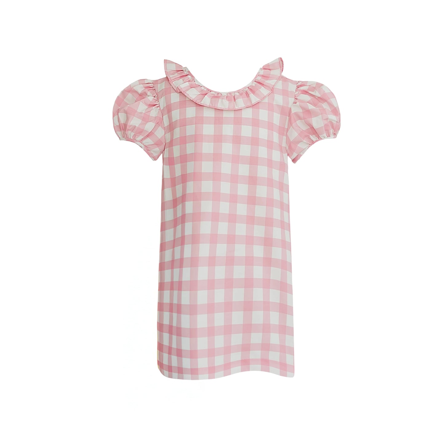 Camille Pink Gingham Blouse Dress