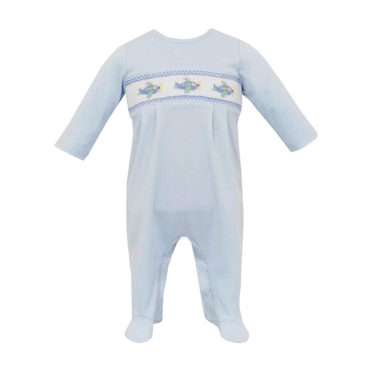 Petit Bebe Airplane Smock Boy Footie