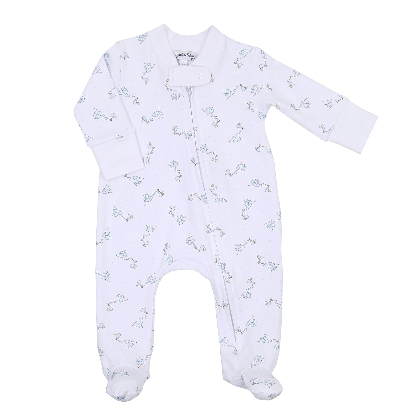 Worth the Wait Zipped Blue Footie