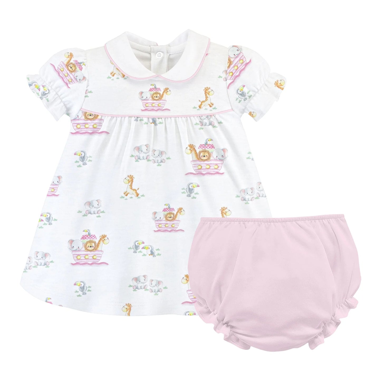 Noah's Ark Blouse & Diaper Set
