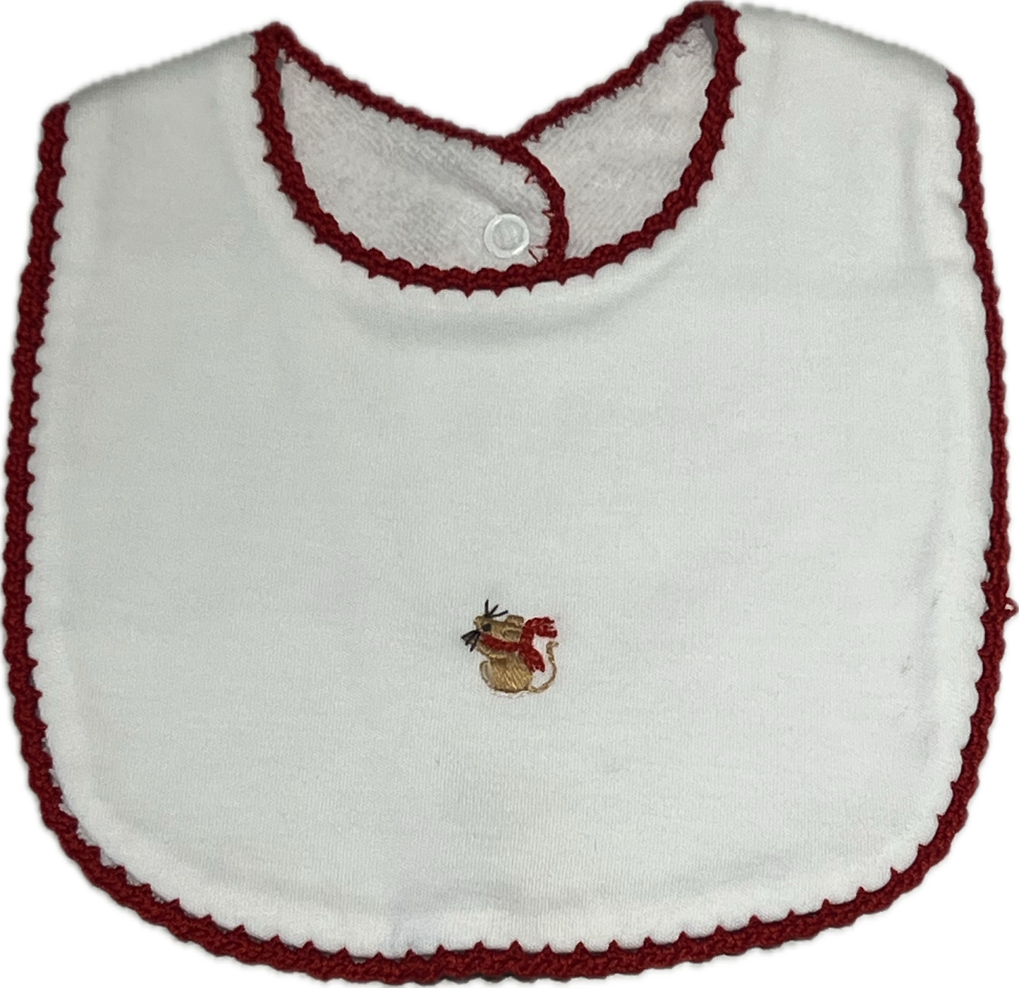 Baby Club Chic Christmas Mouse Bib
