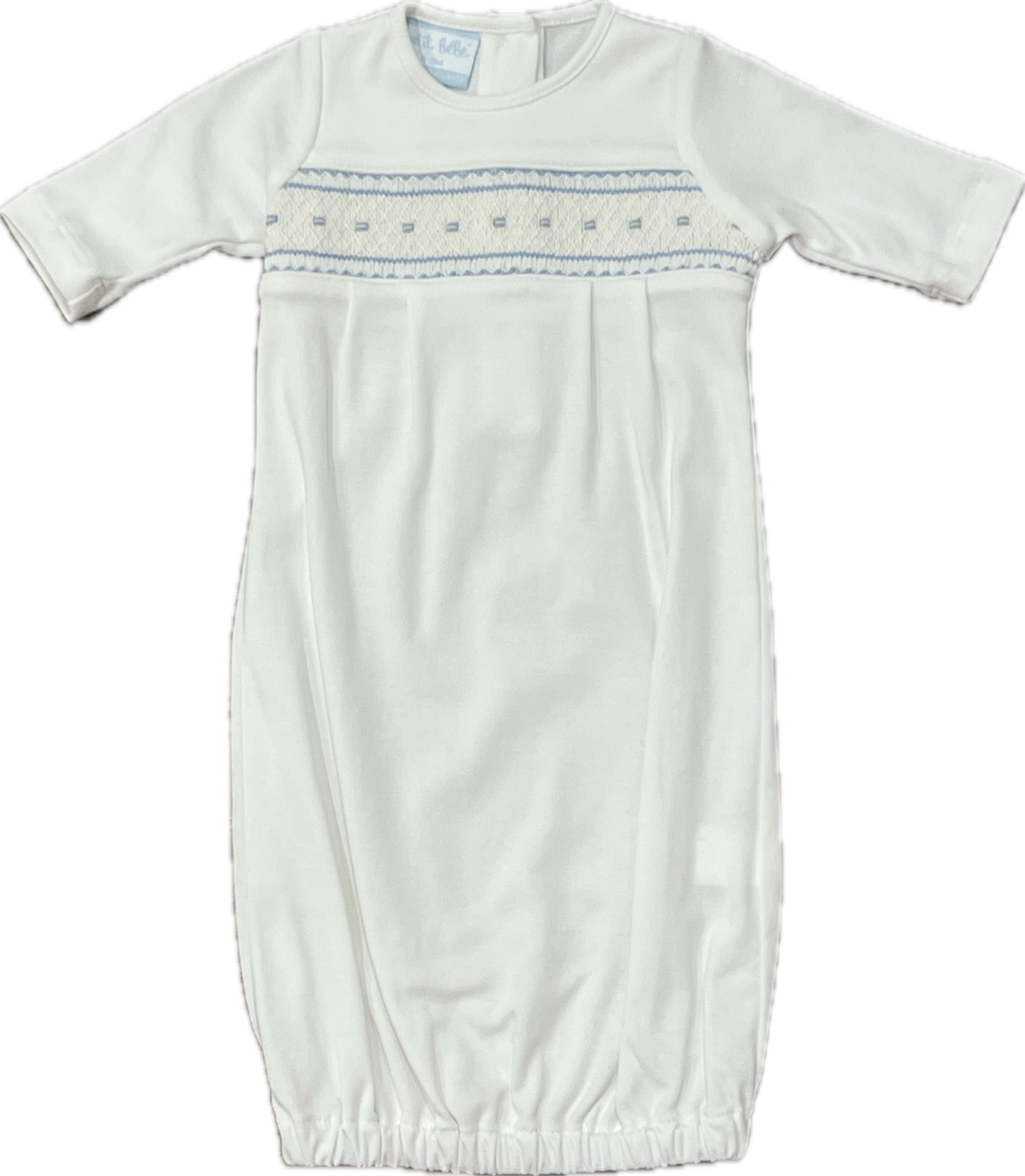 Petit Bebe Geometric Smock Boy Gown