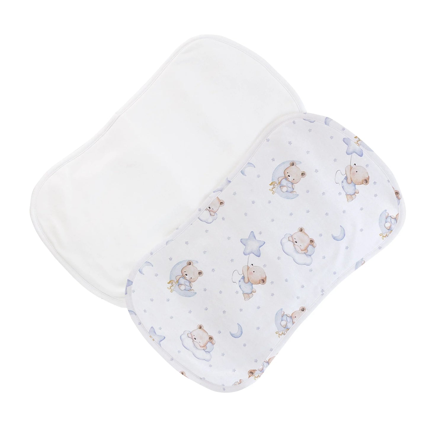 Baby Club Chic Sleep Tight Bear Blue Burp Set