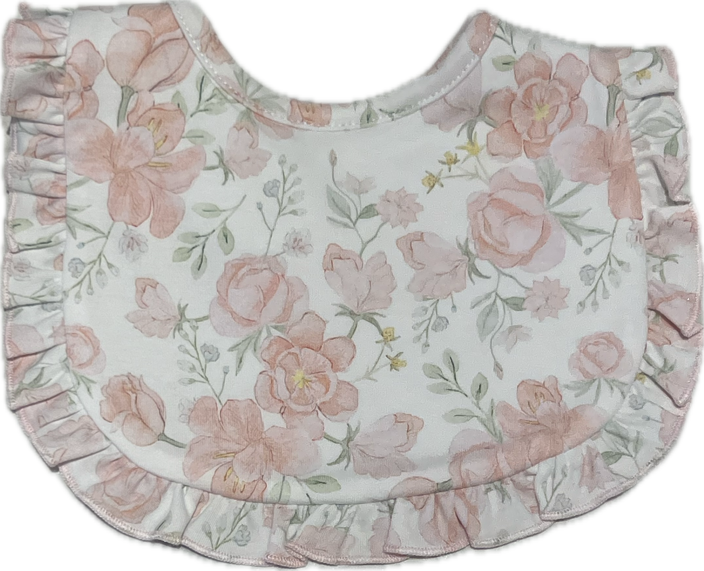 Baby Club Chic Pastel Floral Ruffle Bib
