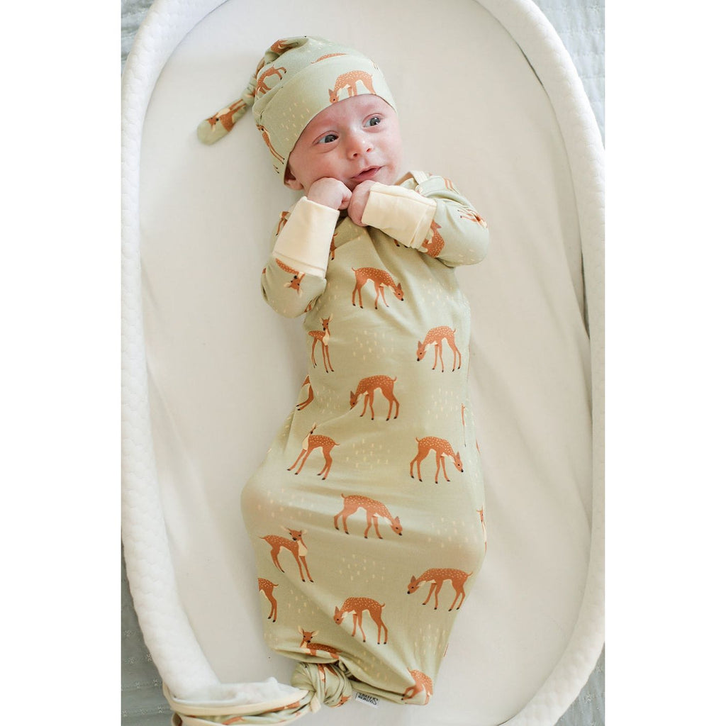 Southern Sleepies Fawn Field Knotted Gown
