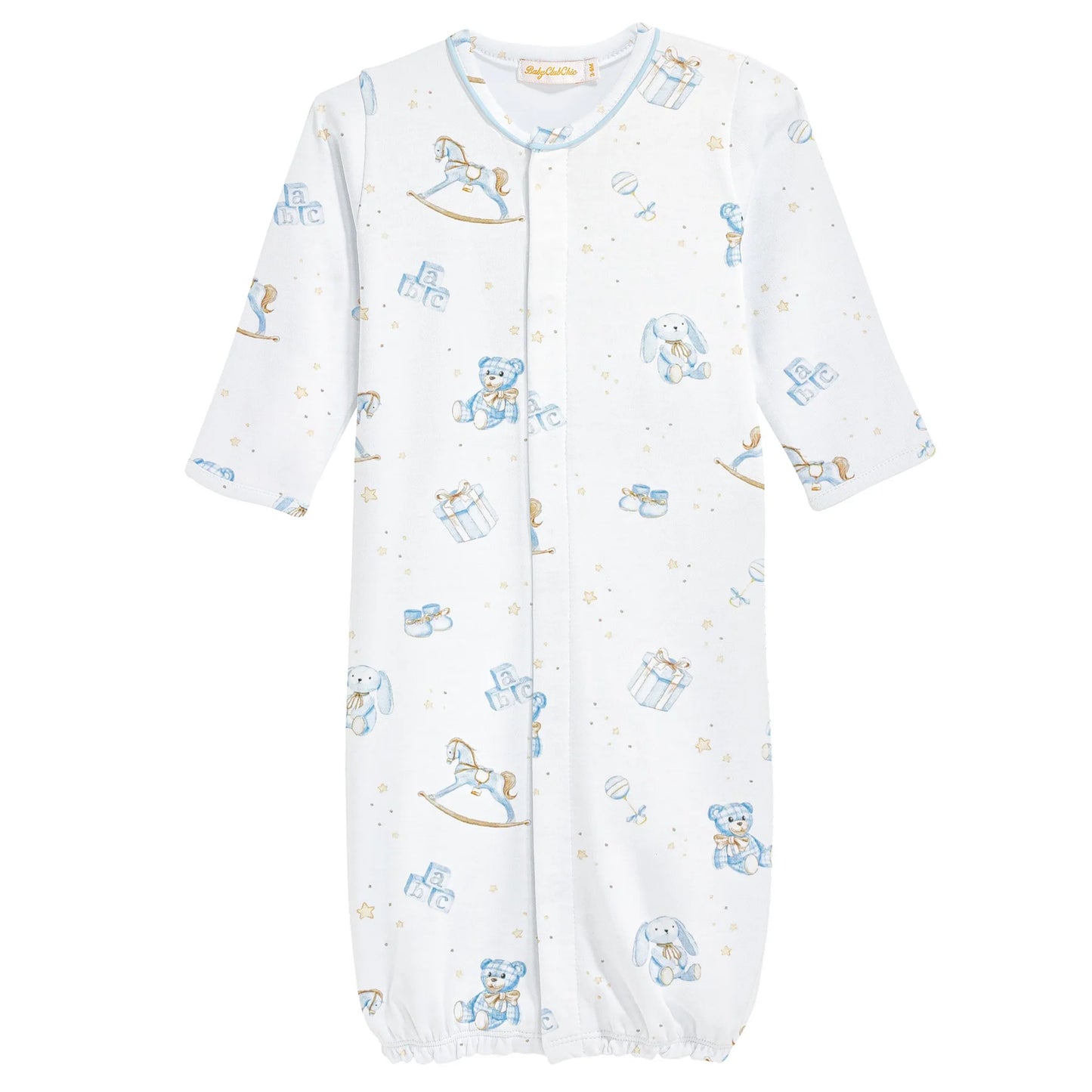 Baby Club Chic Blue Baby Toys Gown Converter w/Piping