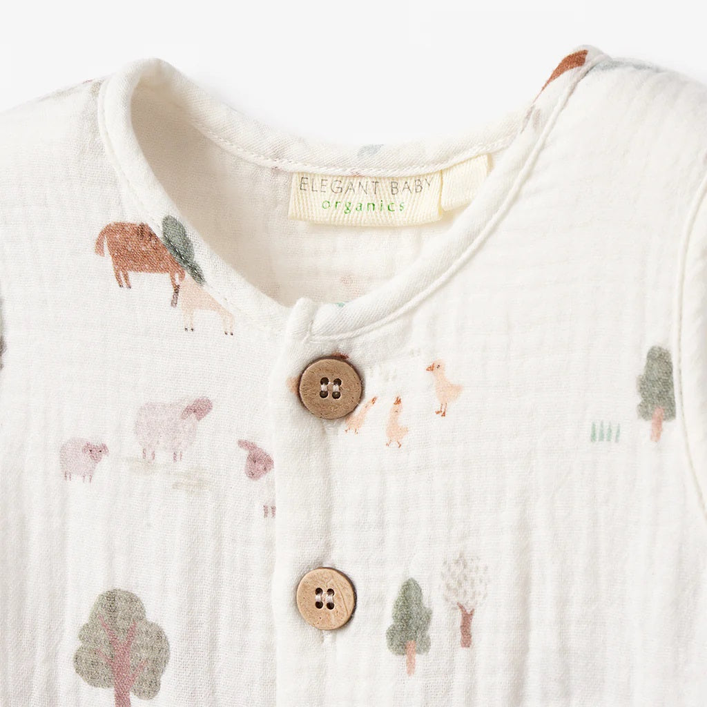 Elegant Baby Farm Shortall Print