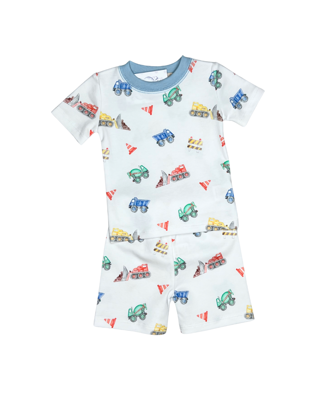 Construction Printed Short Kid Set