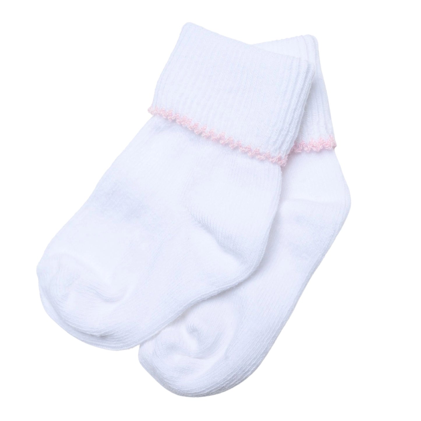 White Socks with Pink Trim