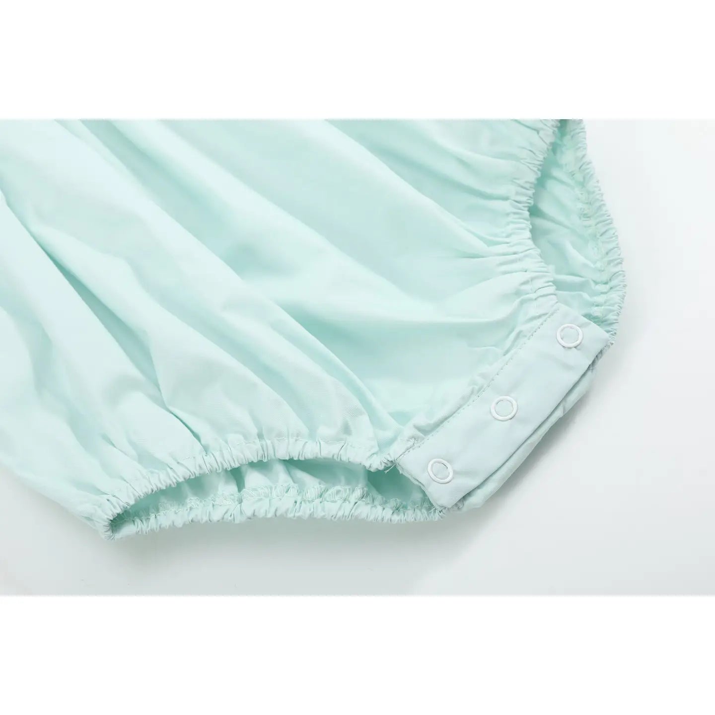 Misty Blue Bunny Smocked Bubble Romper