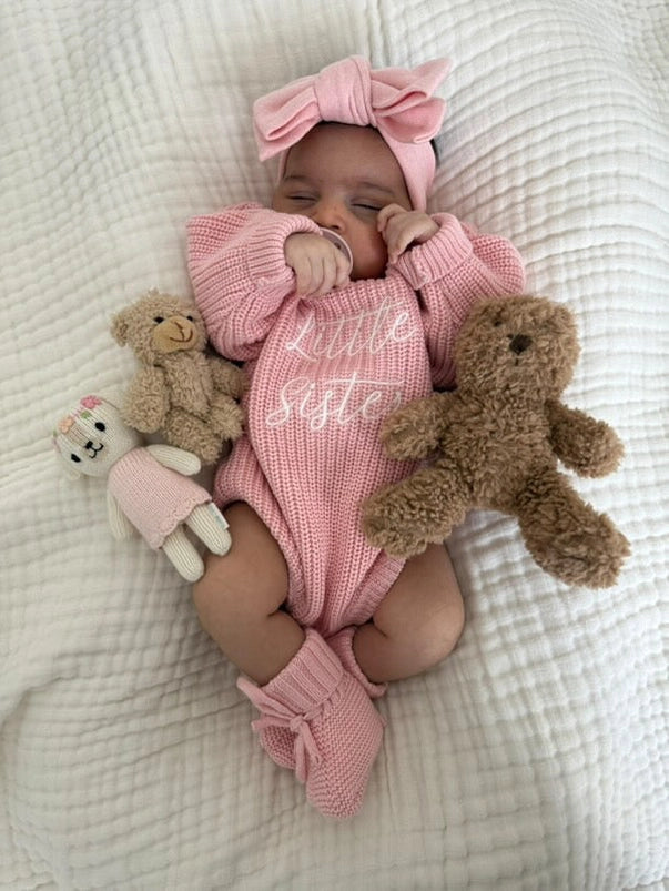 'Little Sister' Announcement Romper