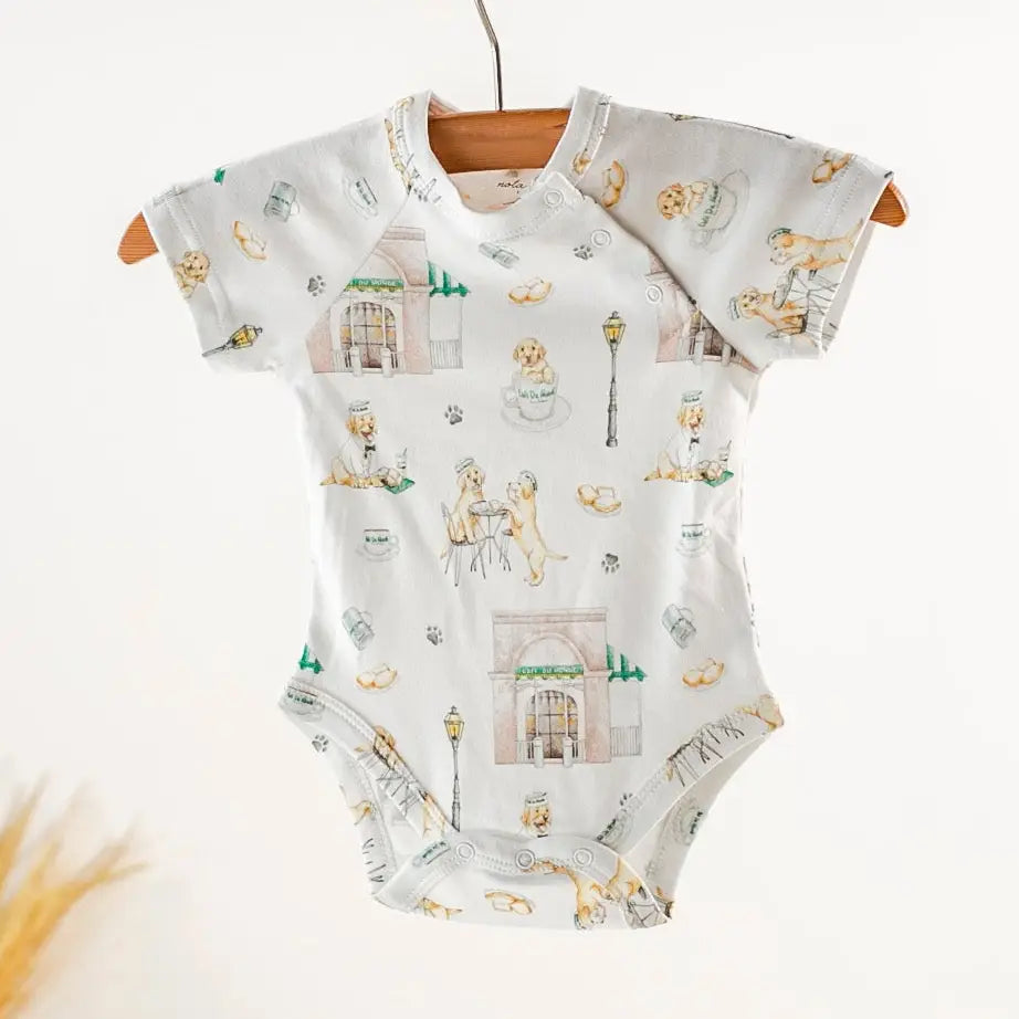 Powdered Sugar and Puppies Organic Cotton Onesie