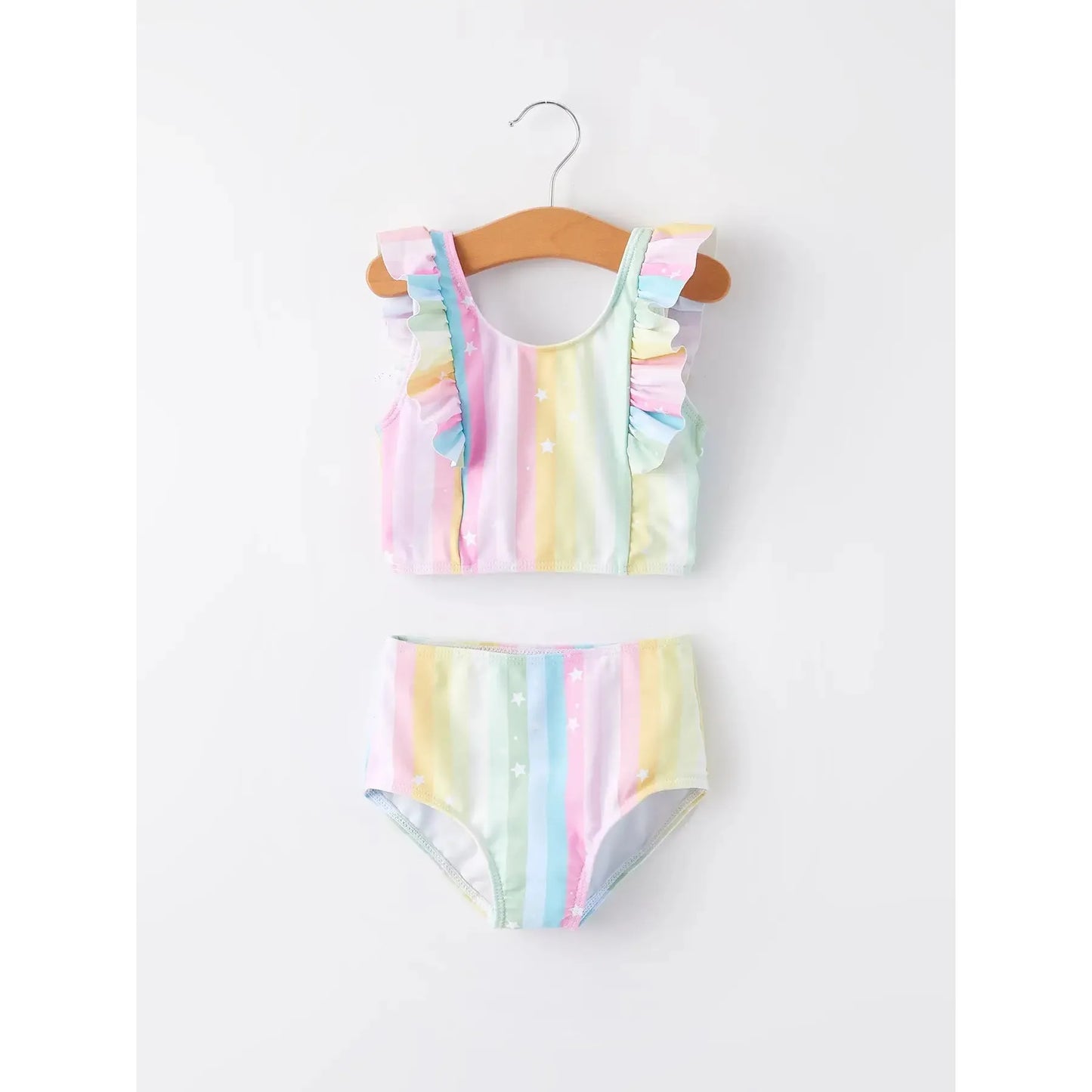 Colorful Ruffle Swimsuit