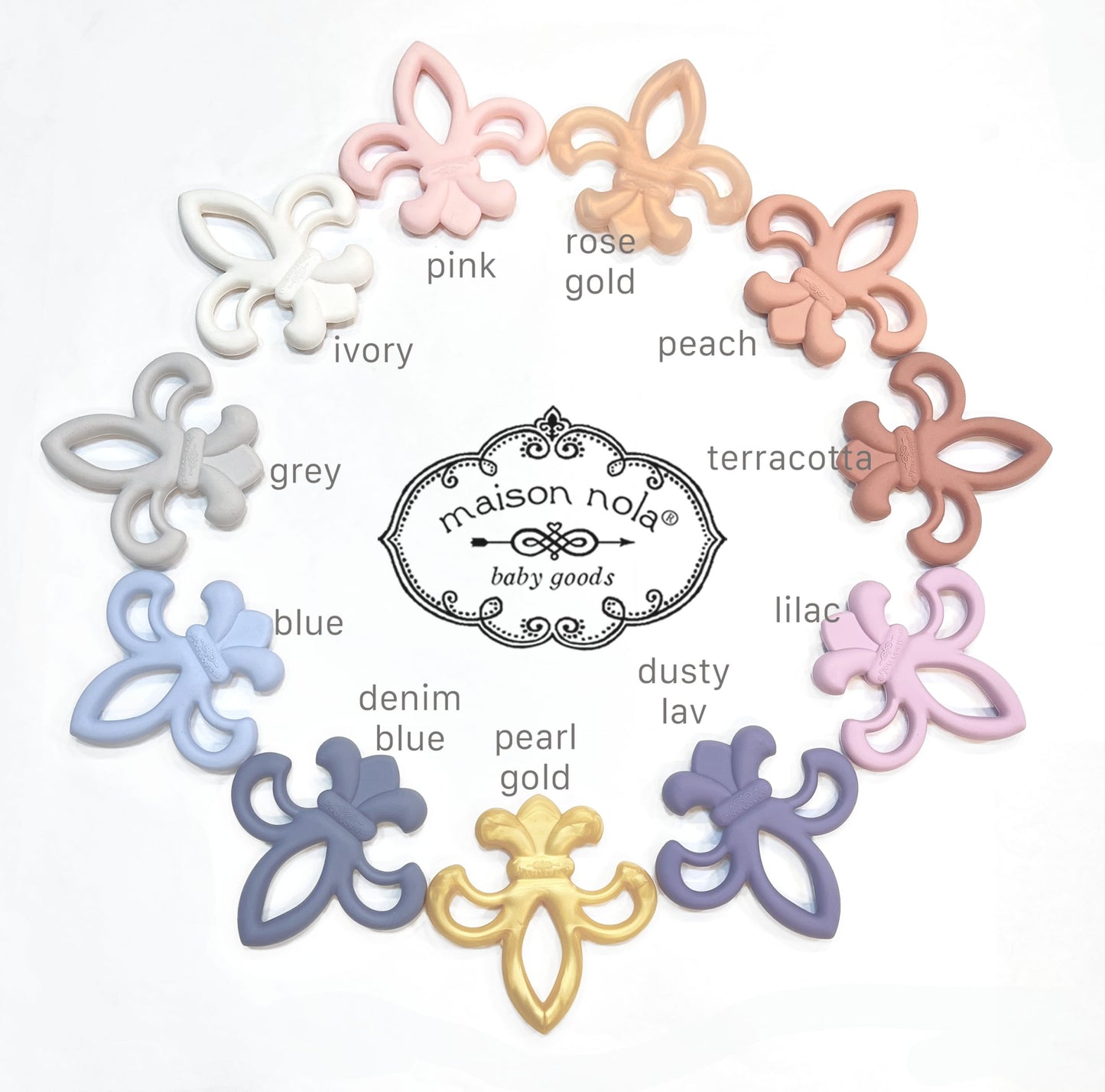 Maison Nola -Teether Fleur de Lis FDL