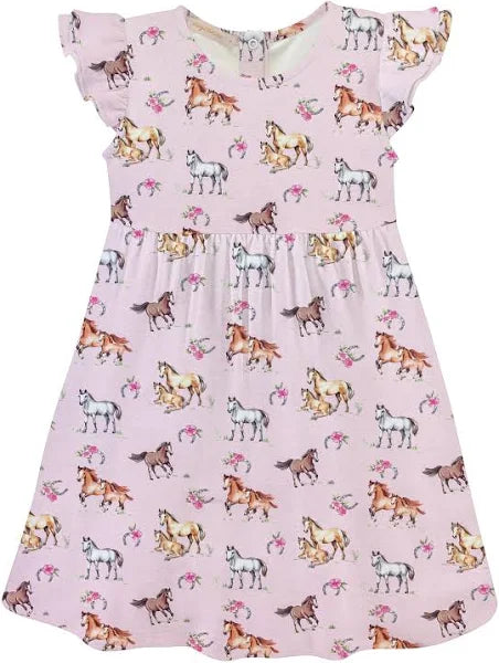 Sweet Horses Pink Dress w/ Bow