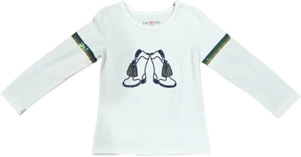 Mardi Gras Sequin Marching Boots Shirt