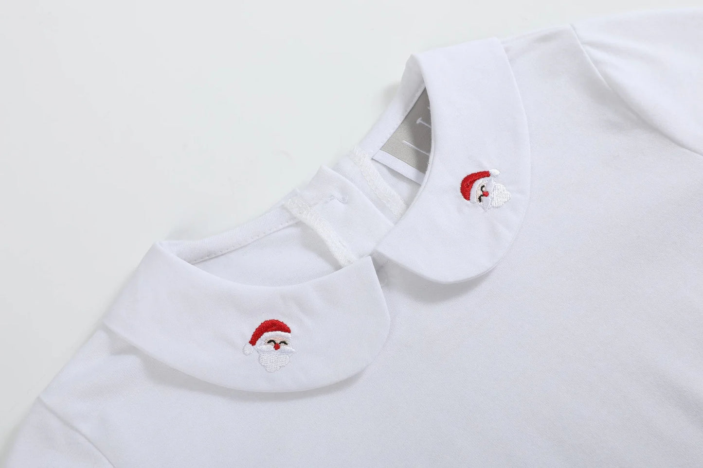 White Cotton Santa Collared Shirt