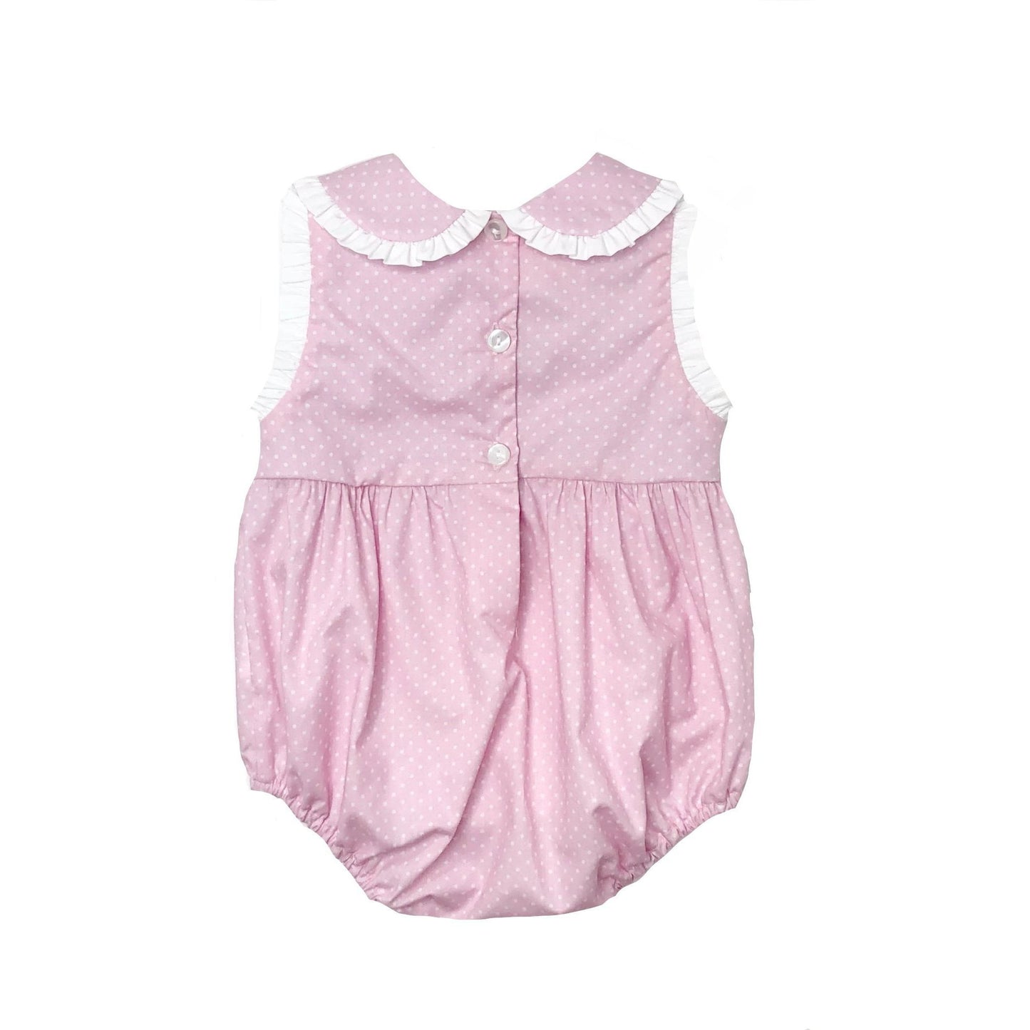 Girls Pink Swiss Dot Bubble