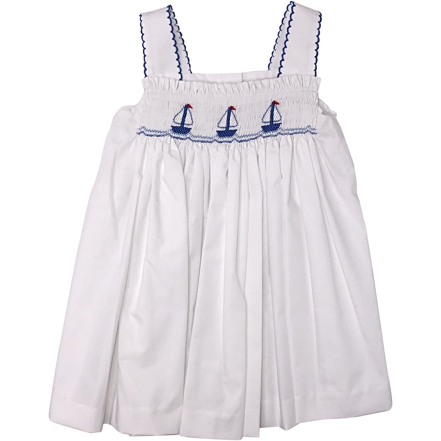 Sailboats Smocked Strap Dress