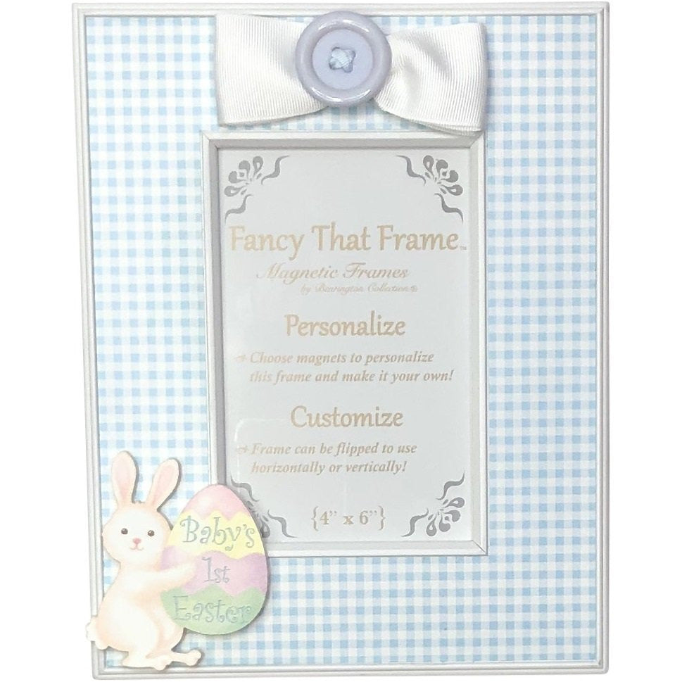 Magnetic Blue Check Picture Frame