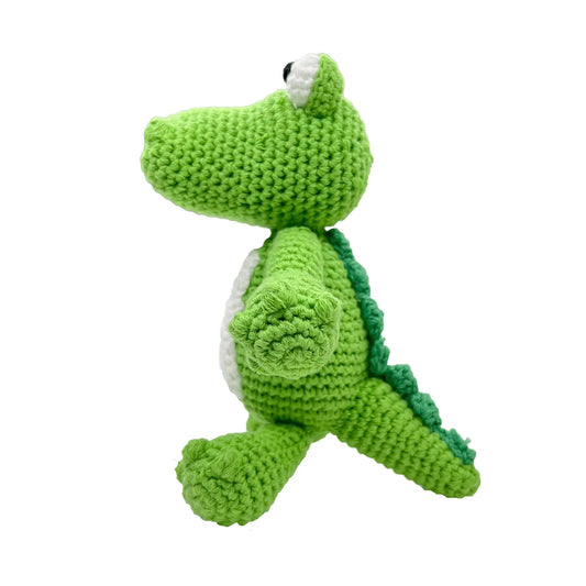 Alligator Hand Crochet Rattle