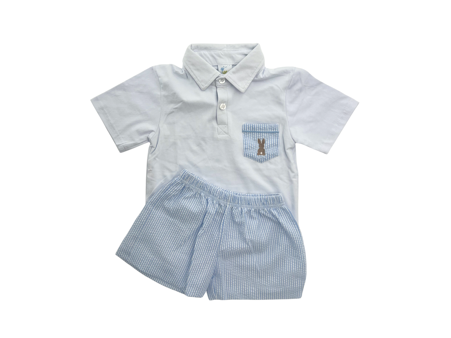 Seersucker Easter Polo Short Set
