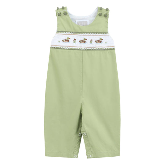 Pistachio Green Mallard Duck Smocked Longalls