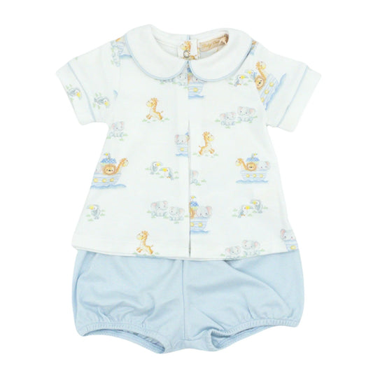 Noah's Ark Printed Tee & Bloomer Set