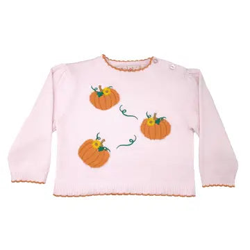 Pumpkin Lightweight Knit Sweater-Pink