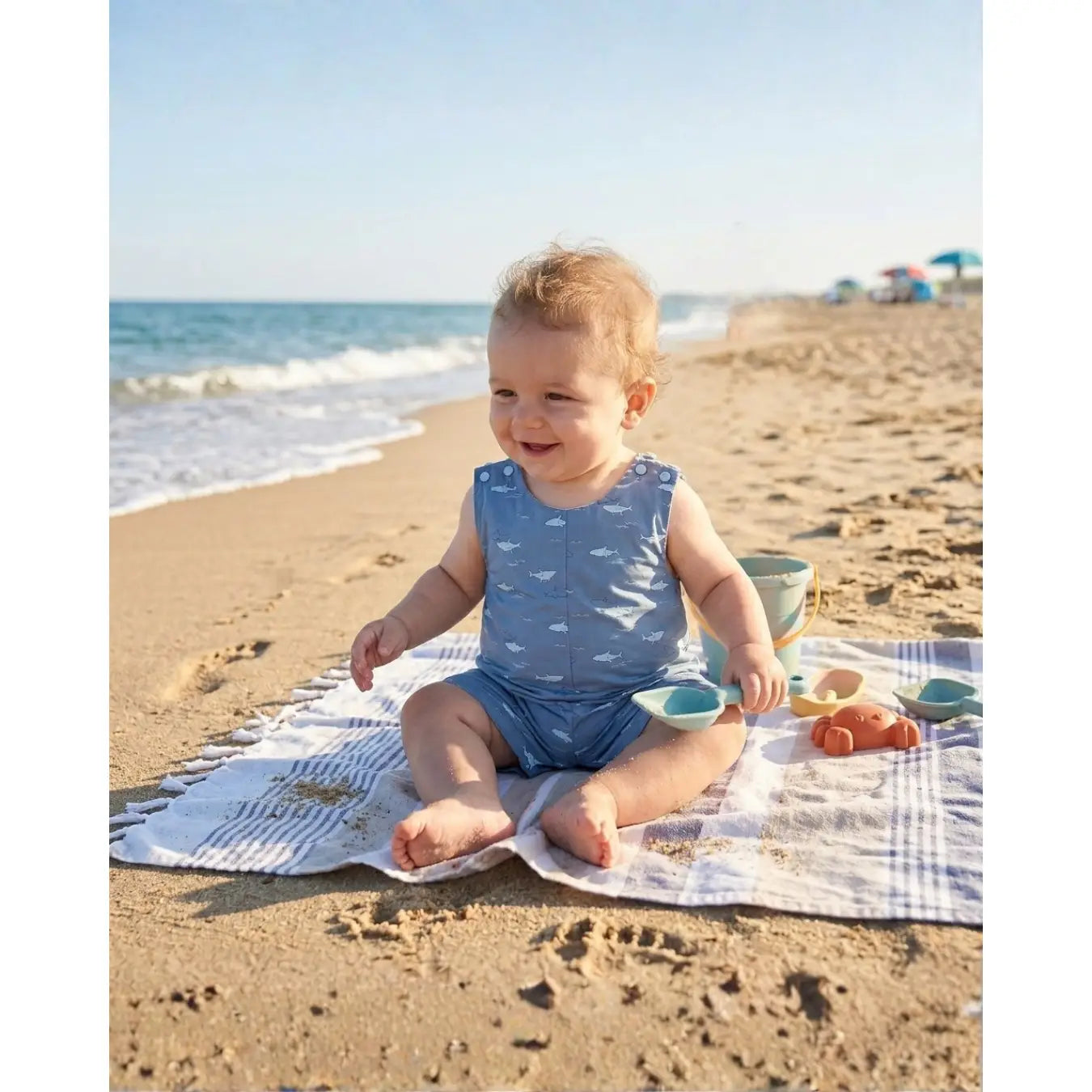 Shark Print Shortalls