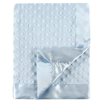 Dot Plush Mink Blanket-Blue