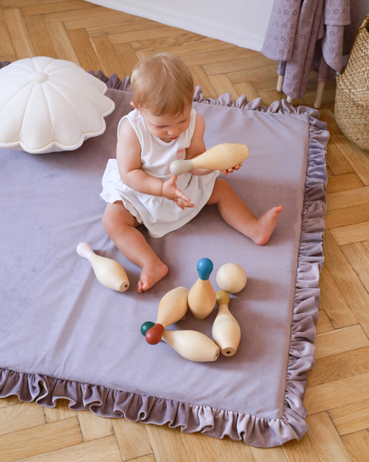 Velvet Foam Play Mat with Frills