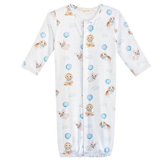 Baby Club Chic Cute Puppies Blue Gown