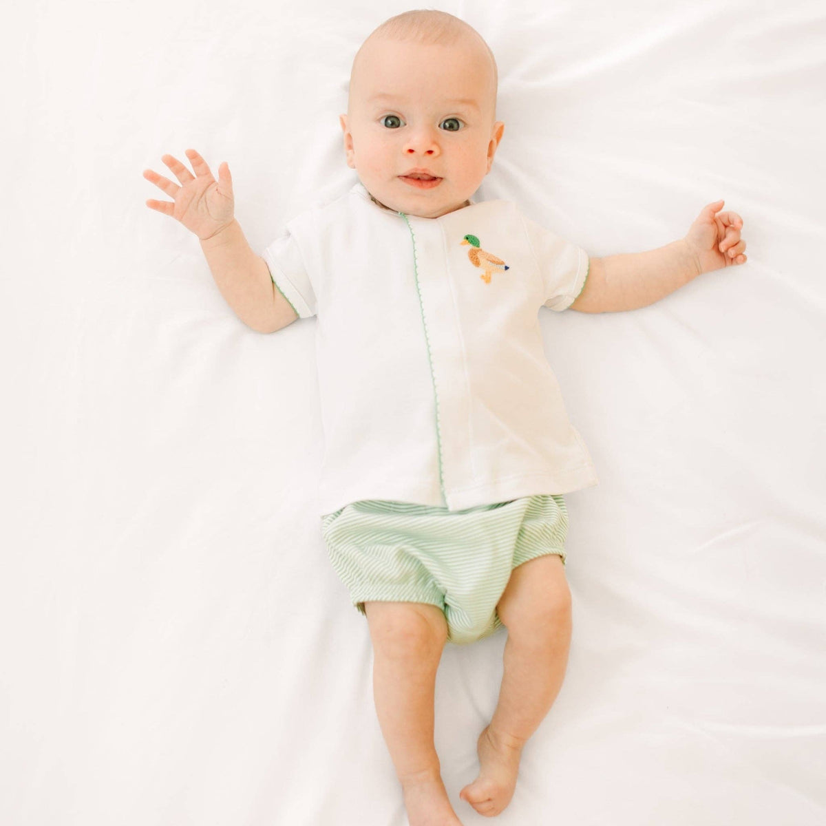 Mallard Moments Hand-Embroidered Diaper Cover Set