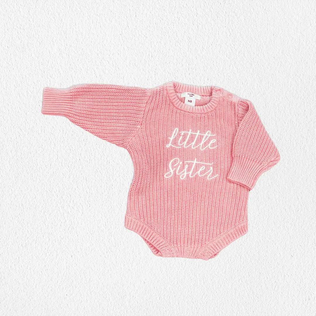 'Little Sister' Announcement Romper