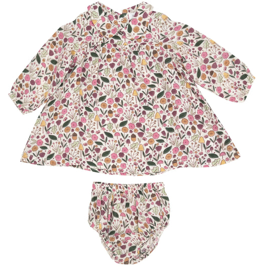 Angel Dear Acorn Floral Peter Pan Collar Dress