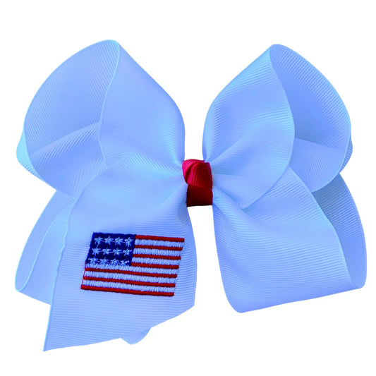 Flag Embroidered Bow