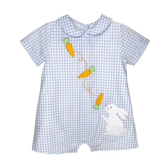Romper with Bunny and Carrot Appliques