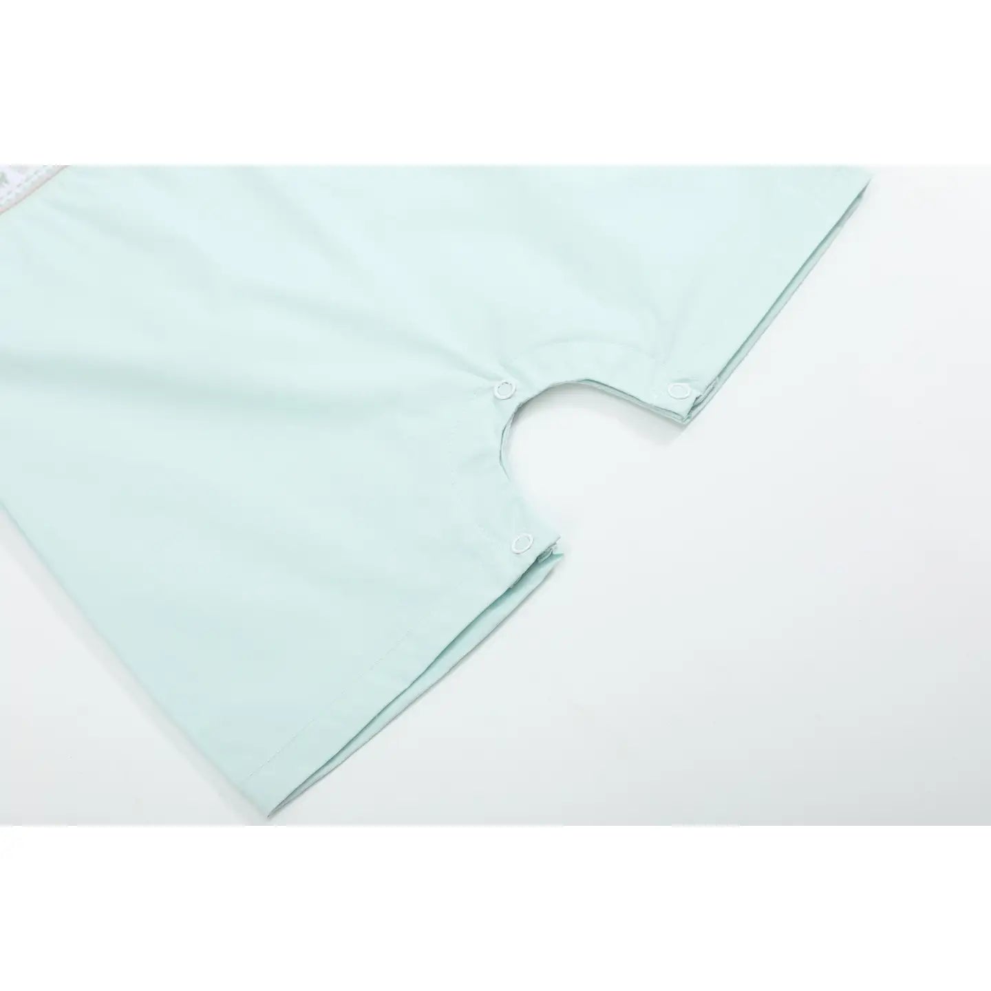 Misty Blue Bunny Smocked Shortalls