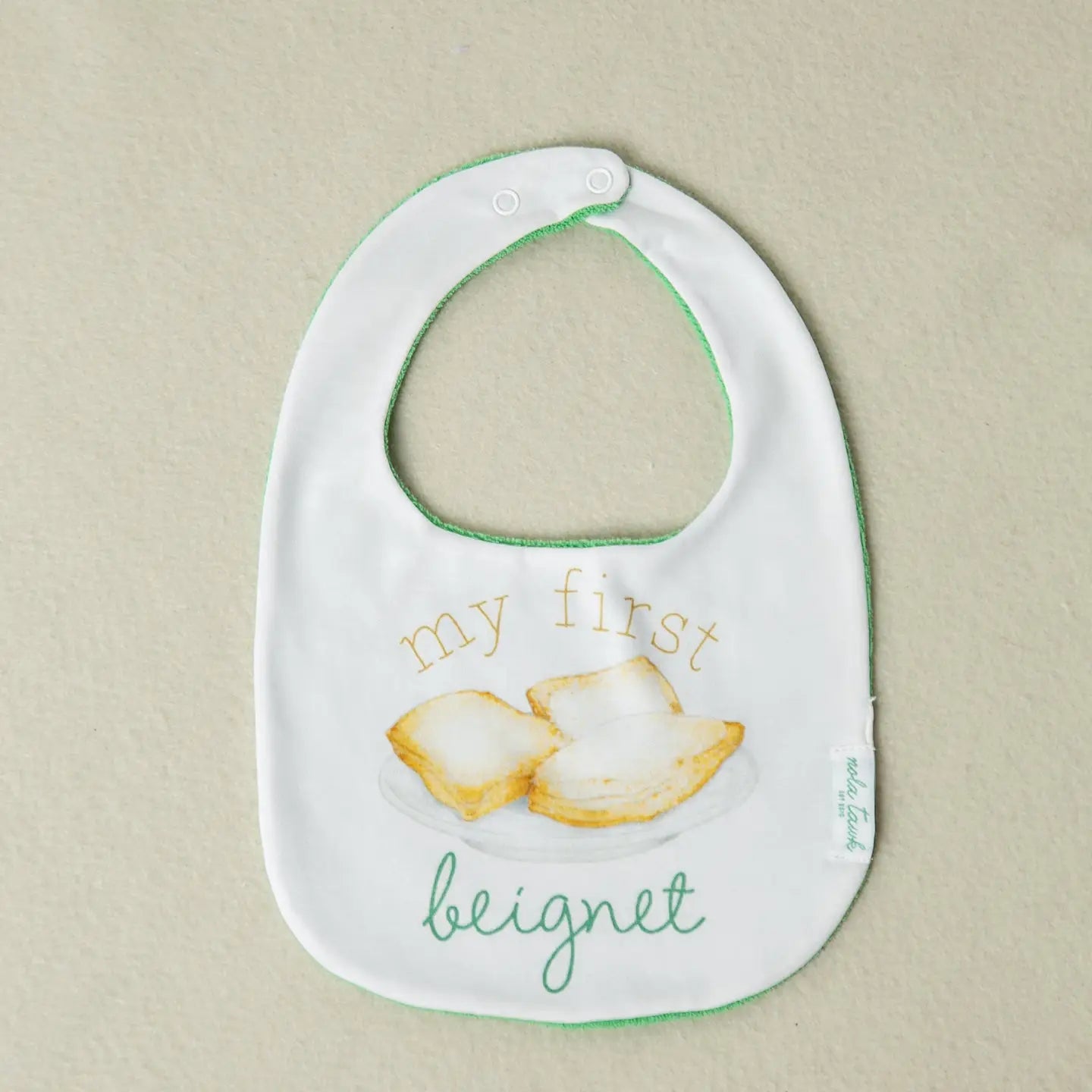 My First Beignet Cotton Bib