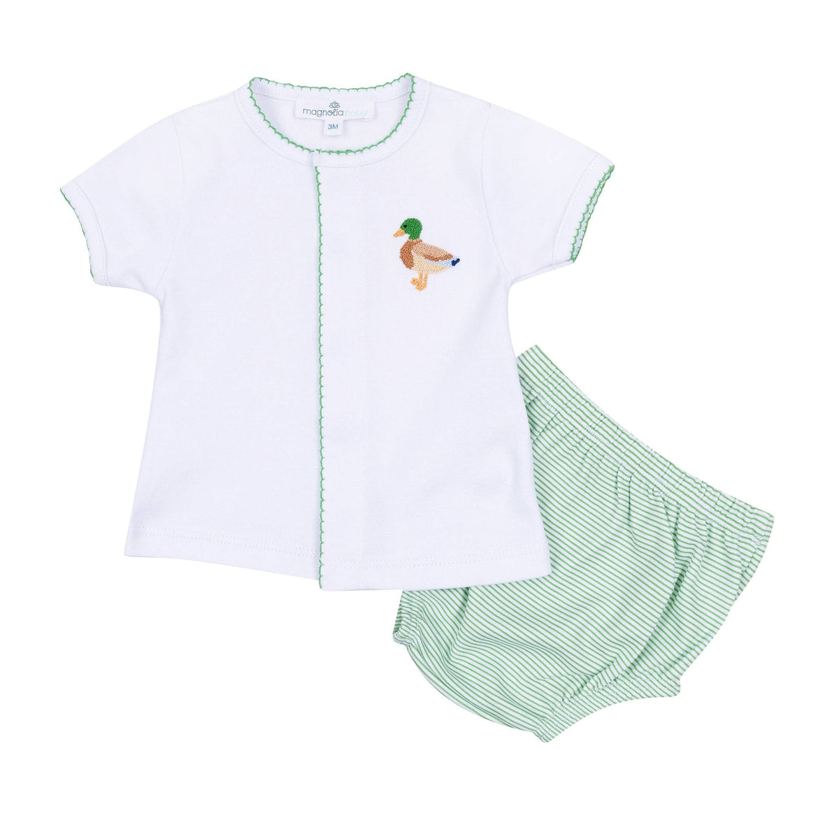 Mallard Moments Hand-Embroidered Diaper Cover Set