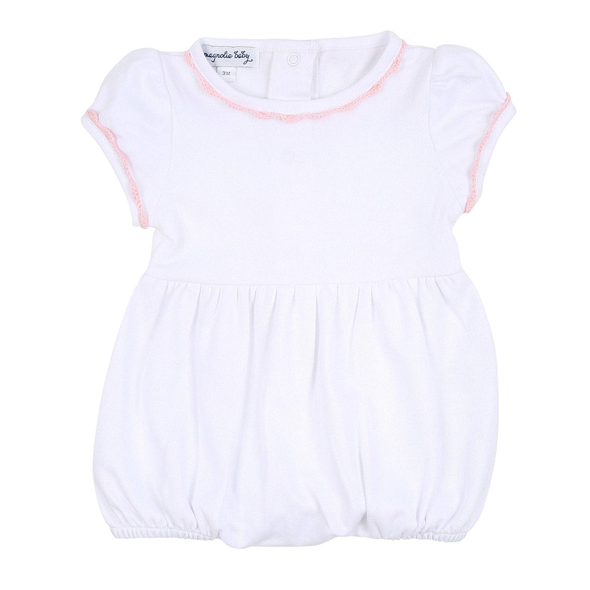 Baby Joy Bubble with Pink Crochet Trim