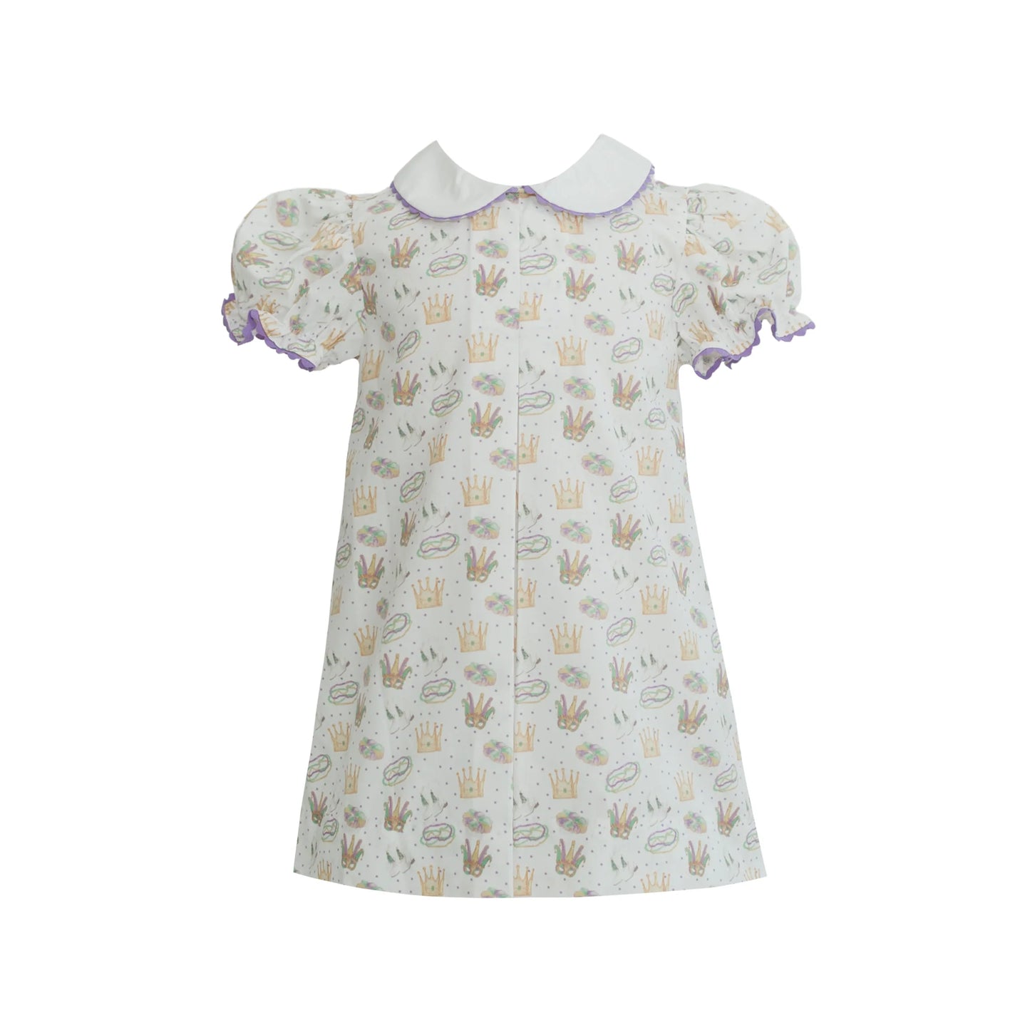 Mardi Gras Icons Print Pleat Dress